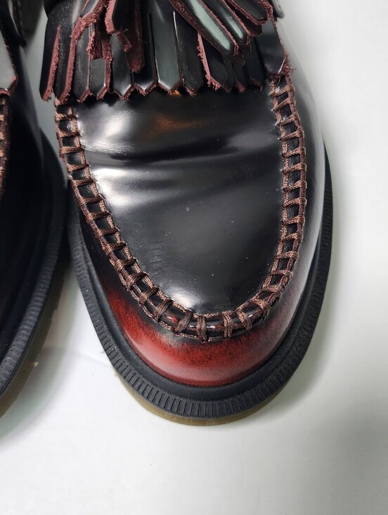 Dr Martens Adrian Arcadia Leather Tassel Loafer Cherry Red Burgandy Size 9 main image 10